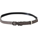 Costume National White Black Leather Letter Logo Buckle Belt WOMAN BELTS