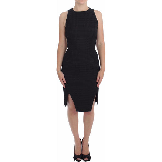 DAIZY SHELY Black Sheath Party Evening Knee Length Dress WOMAN DRESSES