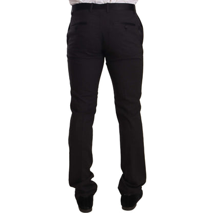 Dolce & Gabbana Blue Velvet Cotton Slim Fit Smoking Suit