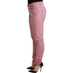 Acht Pink Cotton Slim Fit Women Denim Skinny Pants PAN71201-26
