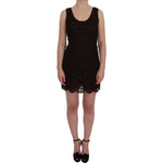 Dolce & Gabbana Bordeaux Floral Lace Ricamo Sheath Dress WOMAN DRESSES