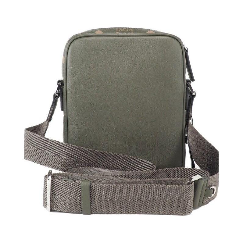 Klassik Mini Sea Turtle Visetos 混合皮革多功能斜挎包 绿色