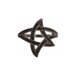 Nialaya Black CZ Rhodium 925 Silver Womens Ring Ring