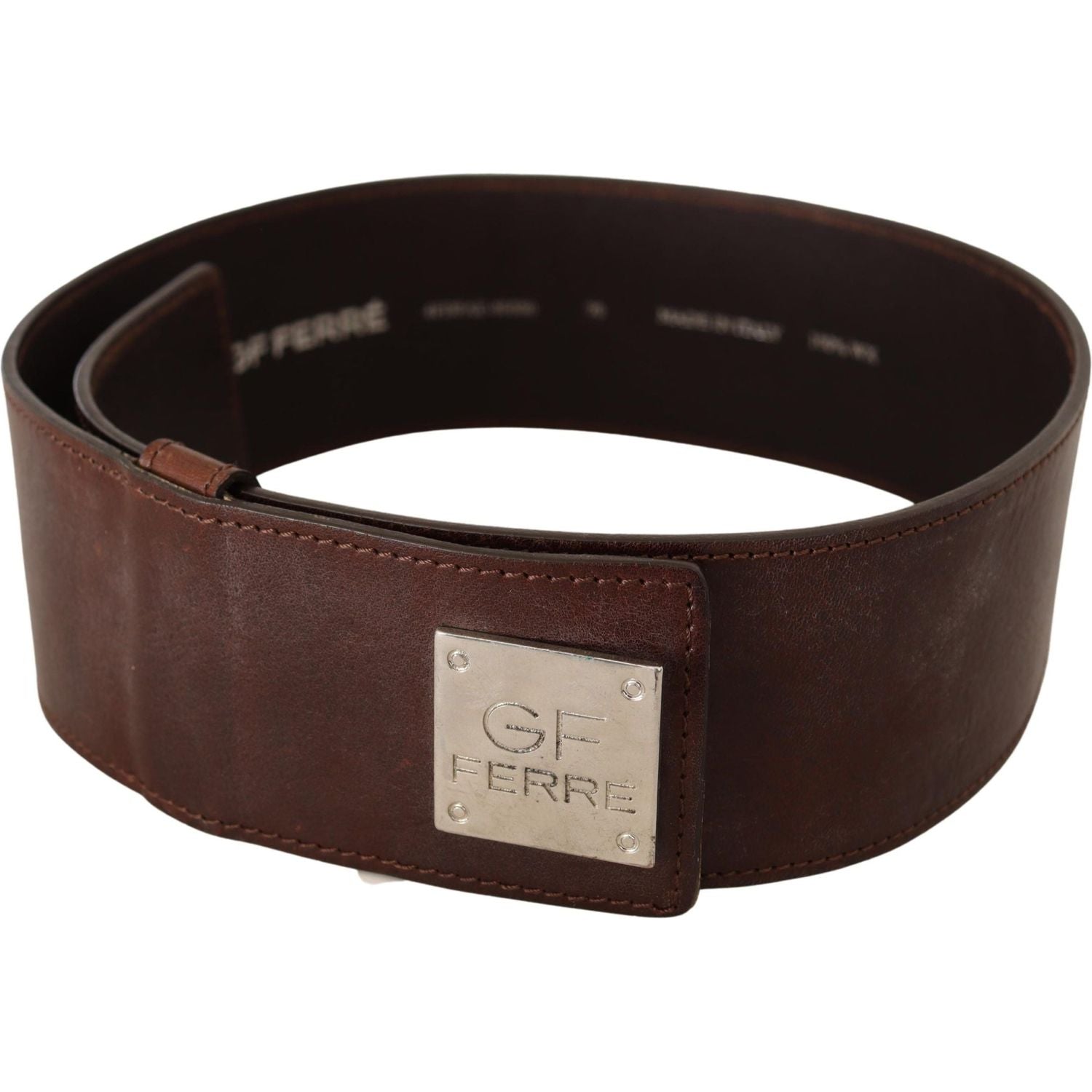 حزام أنيق من الجلد الأسود من مجموعة Costume National