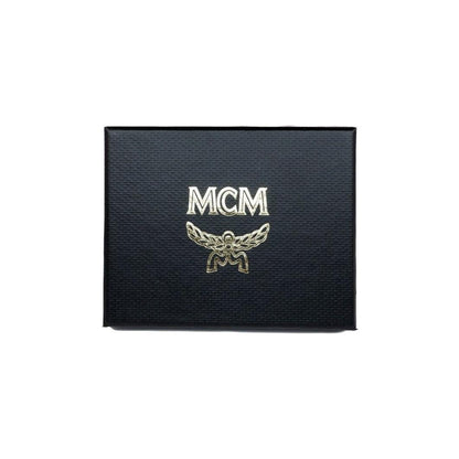 MCM Spectrum Diamond Mini Neon Yellow Visetos Leather Card Case Holder Wallet