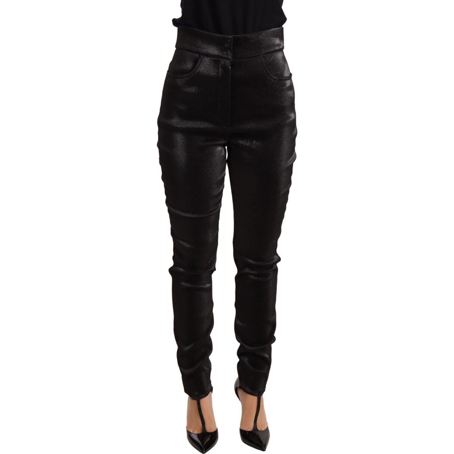 بنطلون دولتشي آند غابانا الأنيق ذو القصّة النحيفة والمقطوعة