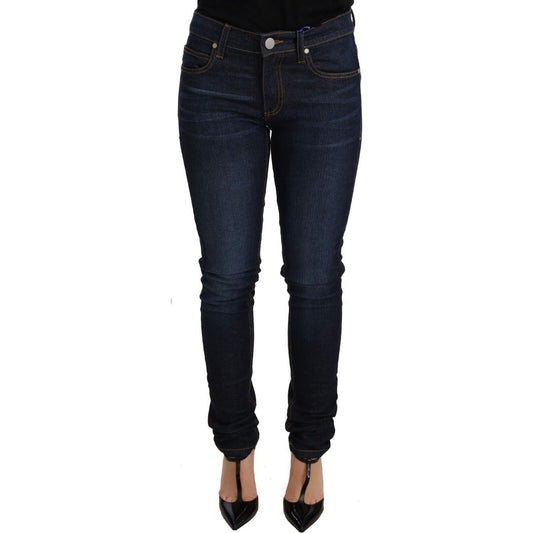 Versace Jeans Elegant Low Waist Skinny Designer Jeans Jeans & Pants Versace Jeans Black