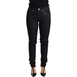 Acht Blue Cotton Low Waist Slim Fit Denim Women Trouser Jeans PAN71800 -W26