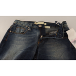 Acht Blue Washed Cotton Low Waist Skinny Denim Women Trouser Jeans Jeans & Pants