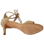 Maria Christina Elegant Beige Suede Ankle Strap Heels WOMAN PUMPS Maria Christina Rosy Brown