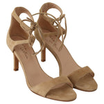 Maria Christina Elegant Beige Suede Ankle Strap Heels WOMAN PUMPS Maria Christina Sienna