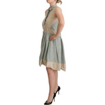 Comeforbreakfast Multicolor Collared Sleeveless Sheath Dress WOMAN DRESSES