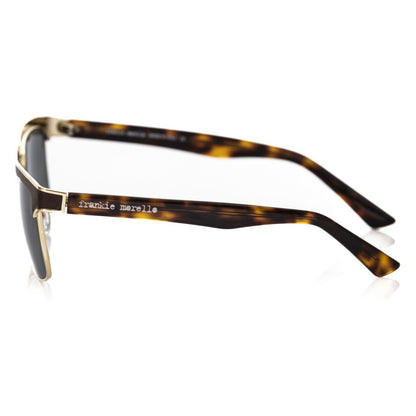 Frankie Morello Brown Metallic Fibre Men Sunglass