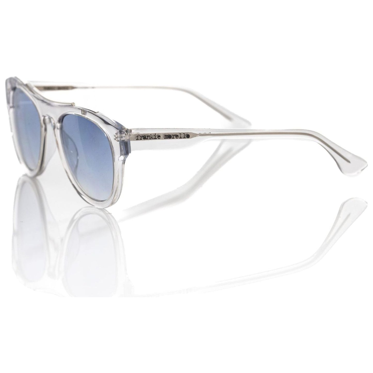 Frankie Morello White Acetate Men's Sunglass