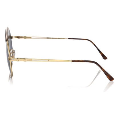 Frankie Morello Brown Metallic Sunglasses for Men