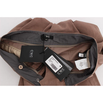 Costume National Brown Cropped Corduroys Pants