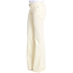 Costume National White Cotton Stretch Flare Jeans