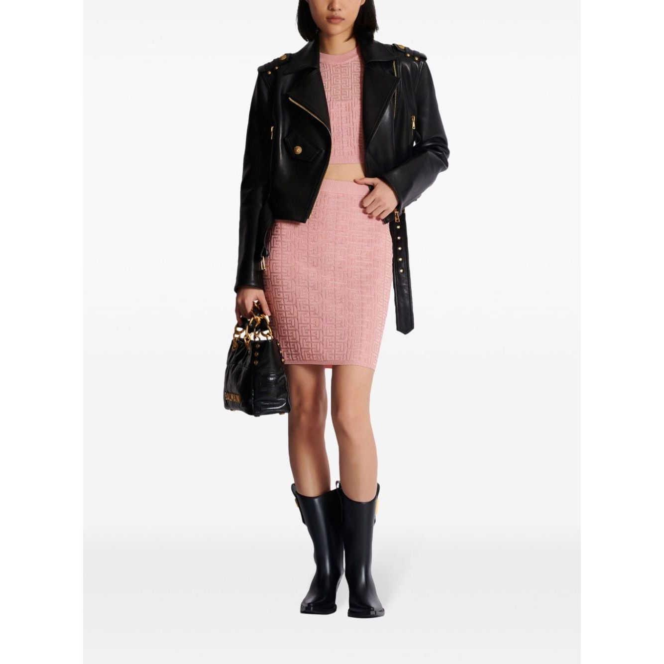 Balmain PB Labyrinth knit top