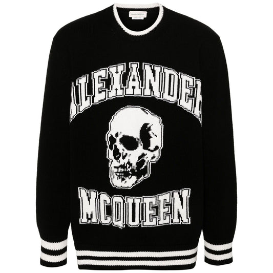 Alexander McQueen intarsia-logo Sweater Topwear Alexander Mcqueen Light Gray