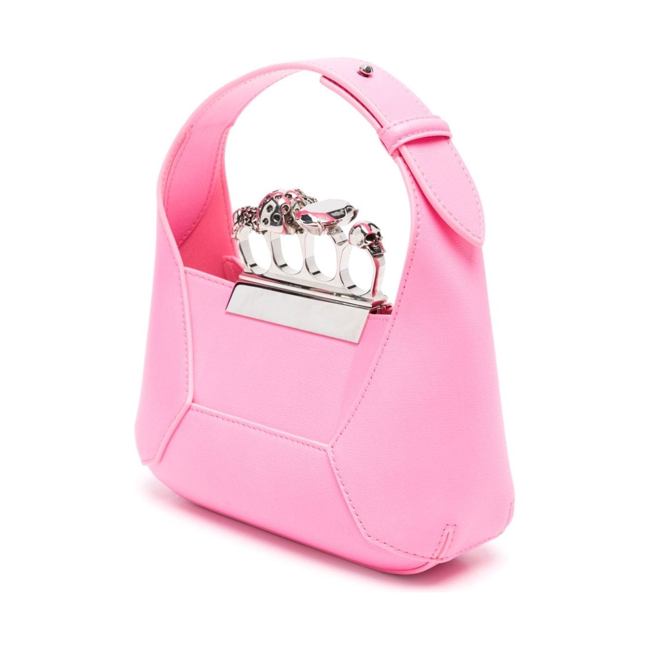 Front view with bag zipped and handles upright.