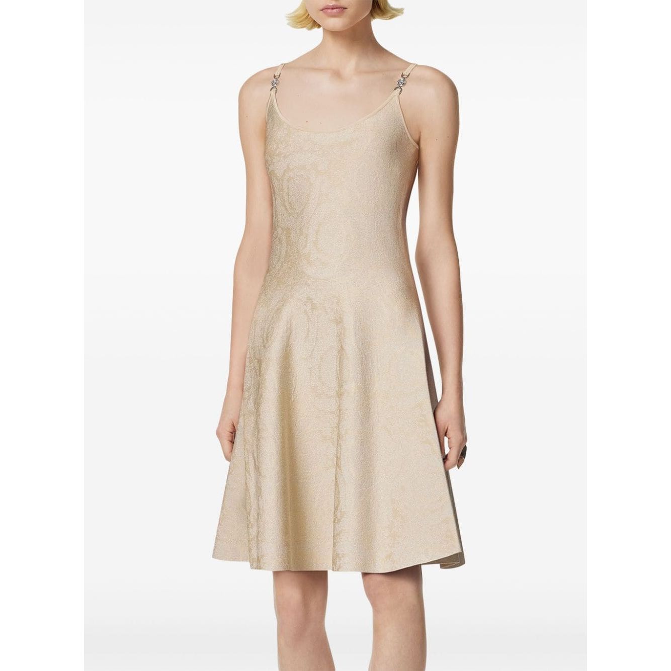 Versace Barocco jacquard flared mini dress