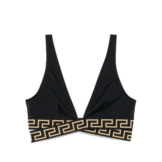 Versace greca print bikini top