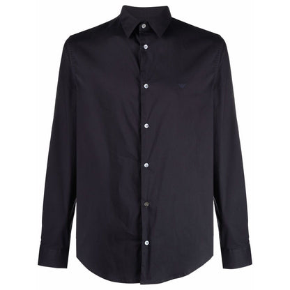 Emporio Armani logo-patch Longsleeved Shirt Shirts