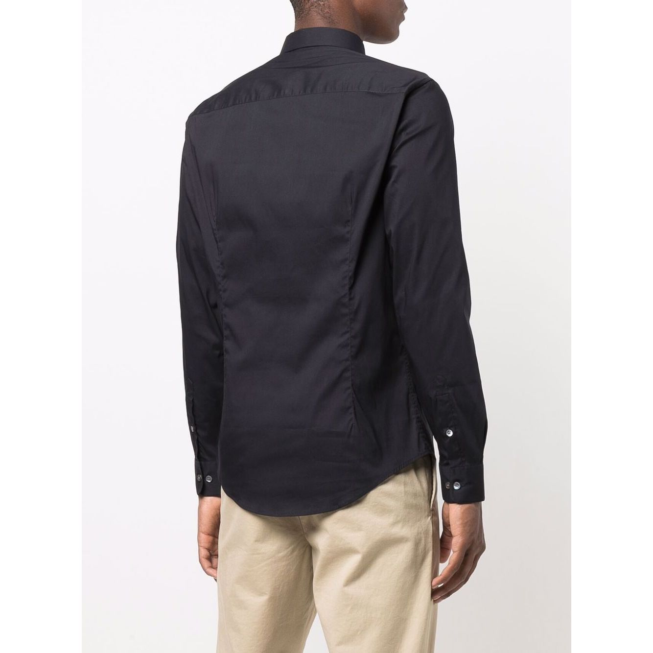 Emporio Armani logo-patch Longsleeved Shirt Shirts