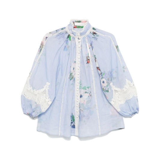 Zimmermann Shirts Clear Blue Shirts Zimmermann Light Gray