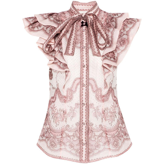 Zimmermann Top Pink Topwear Zimmermann Light Gray
