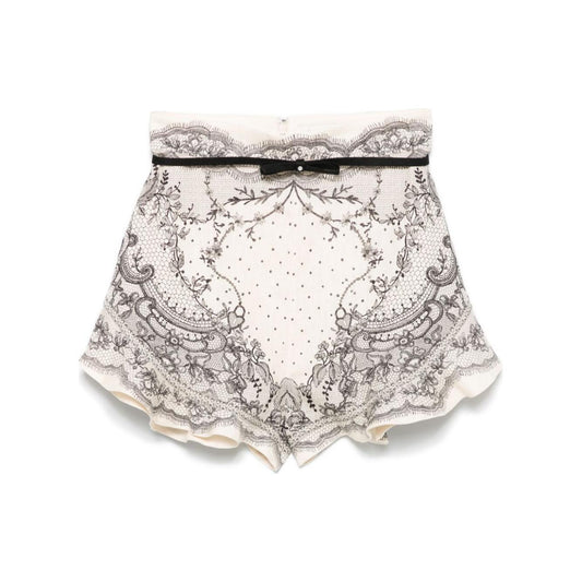 Zimmermann Shorts White Short trousers Zimmermann Light Gray