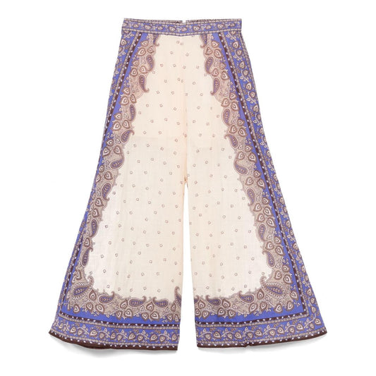Zimmermann Trousers Purple Trousers Zimmermann Light Gray