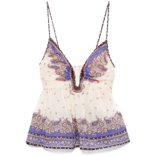 Zimmermann Top Purple Topwear Zimmermann Light Gray