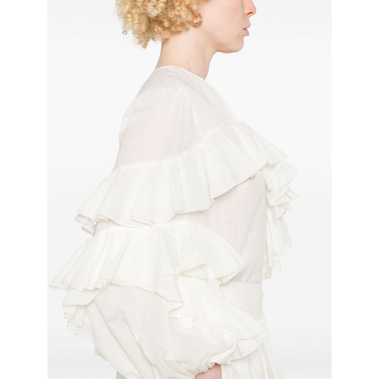 Zimmermann Shirts White Shirts Zimmermann White Smoke