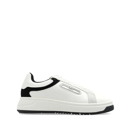 EMPORIO ARMANI EXCLUSIVE Emporio Armani Leather sneakers with suede details and eagle plaque X3X024XR222C679-P25