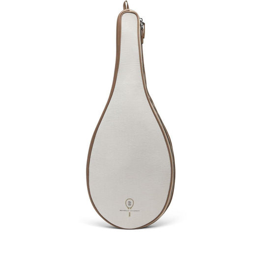 Brunello Cucinelli Canvas racket holder with logo