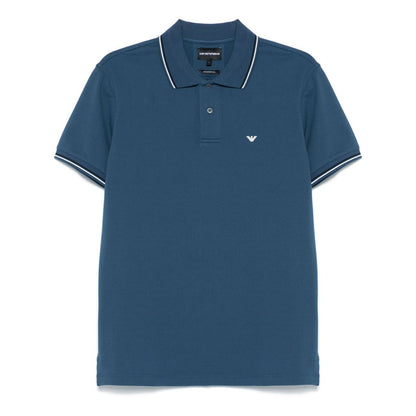 Emporio Armani embroidered logo polo shirt Topwear