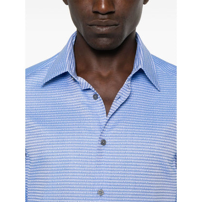 Emporio Armani Shirts Clear Blue