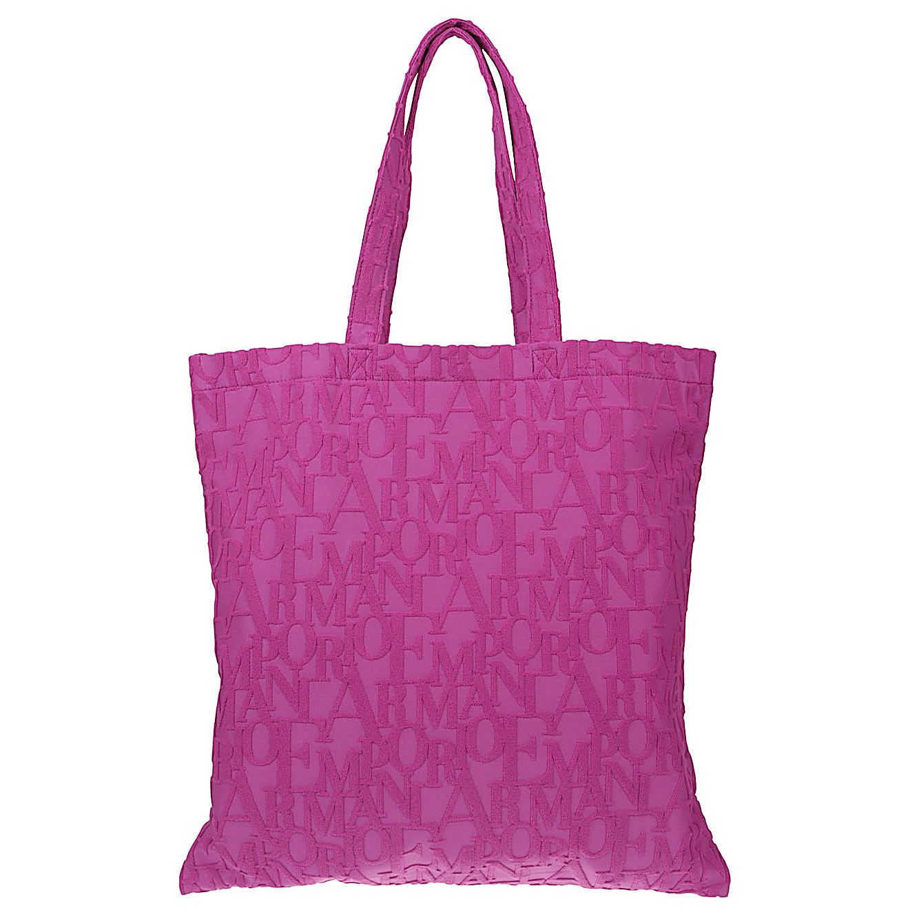 Emporio Armani Beachwear shopper in bold 3D ASV logo fabric