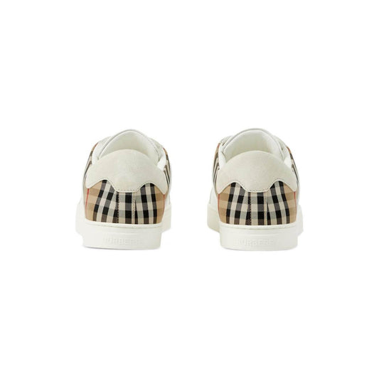 Burberry Leather, suede and check sneakers 8069089A9022-AI25
