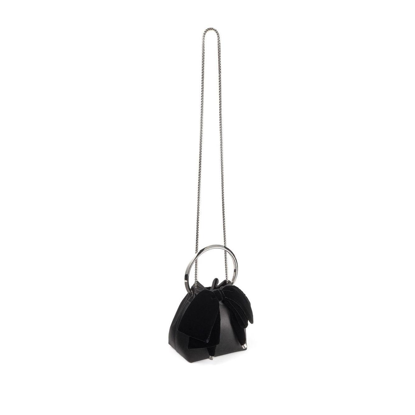 Jimmy Choo Bon Bon bow-detail Bucket Bag BONBONCHQBLACK-AI25