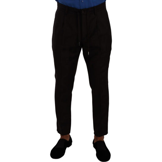 Dolce & Gabbana Bordeaux Wool Men Skinny Trouser Pants