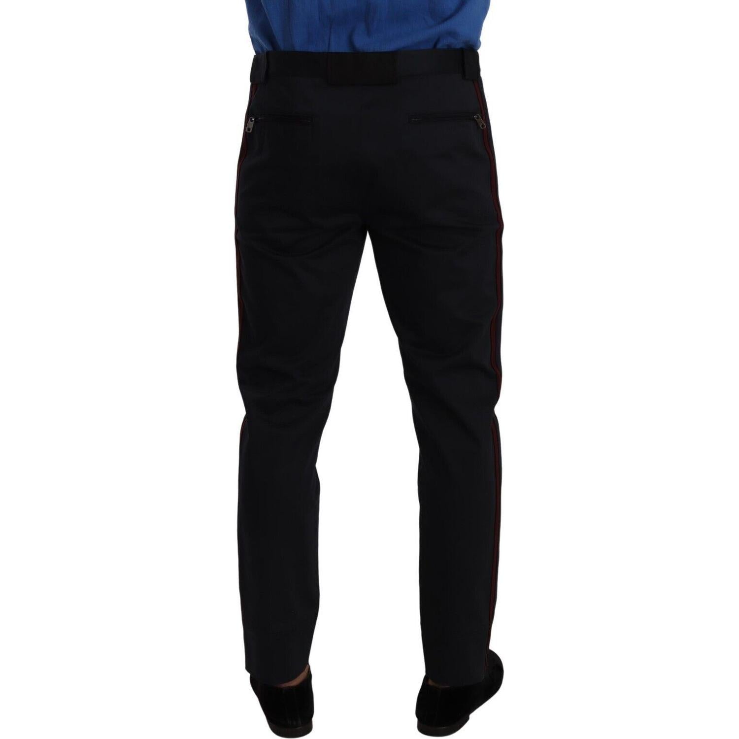 بنطلون شينو أنيق بقصّة Slim Fit من Dolce &amp; Gabbana باللون الأزرق