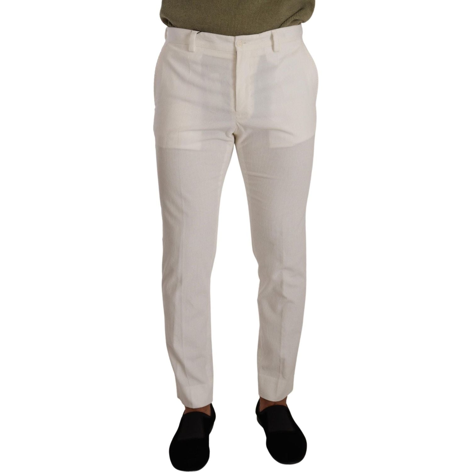 بنطلون قطني أنيق بقصّة Slim Fit من Dolce &amp; Gabbana