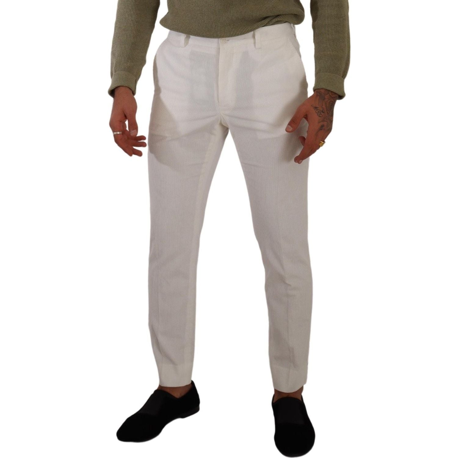 بنطلون قطني أنيق بقصّة Slim Fit من Dolce &amp; Gabbana