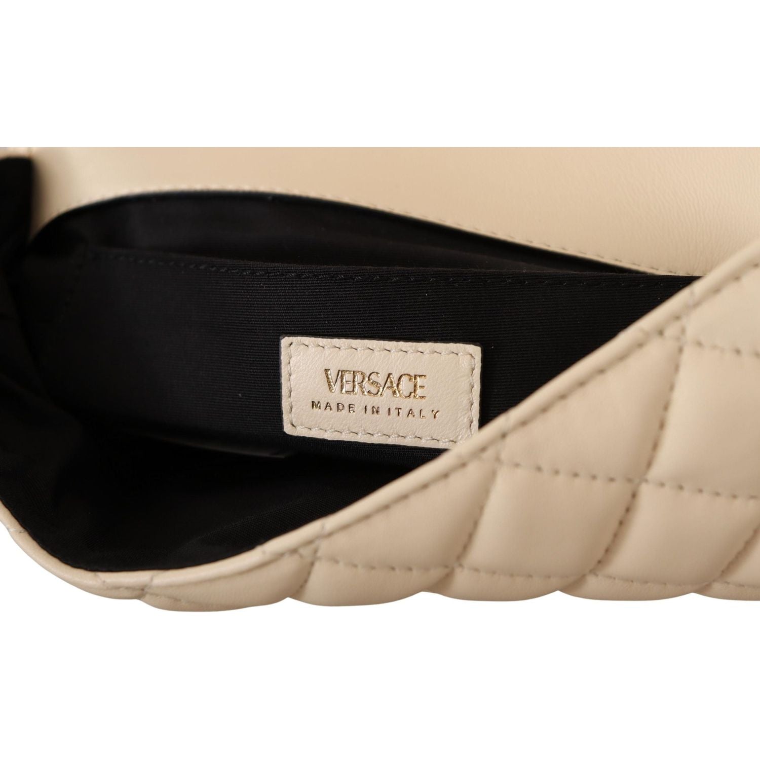 优雅的白色纳帕皮革单肩包