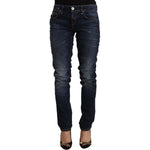 Acht Blue Washed Cotton Mid Waist Skinny Denim Jeans PAN71230 - 26