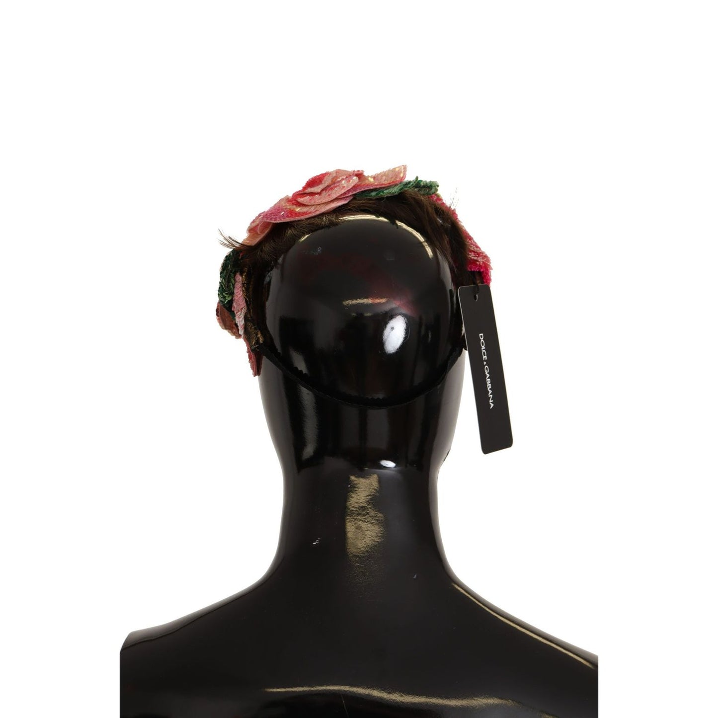 Dolce & Gabbana Multicolor Sequined Lurex Black Hair Headband SMY100879