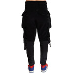 Dolce & Gabbana Black Cotton Skinny Corduroy Cargo Pants