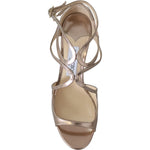 Jimmy Choo Ballet Pink Liquid Mirror Leather Sandals Jimmy Choo Rosy Brown